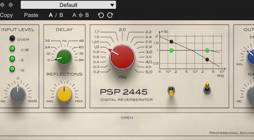 デジタルリバーブ初期の名機 EMT 244 と EMT 245 のアルゴリズムを基にしたリバーブ・プラグイン！PSP Audioware【PSP 2445 EMT】レビュー